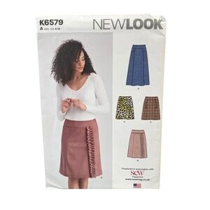 NEWLOOK K6579 Skirts US 6-18 Modern A-Line Pencil Ruffle